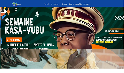 Capture du projet portail de la commune de Kasavubu
